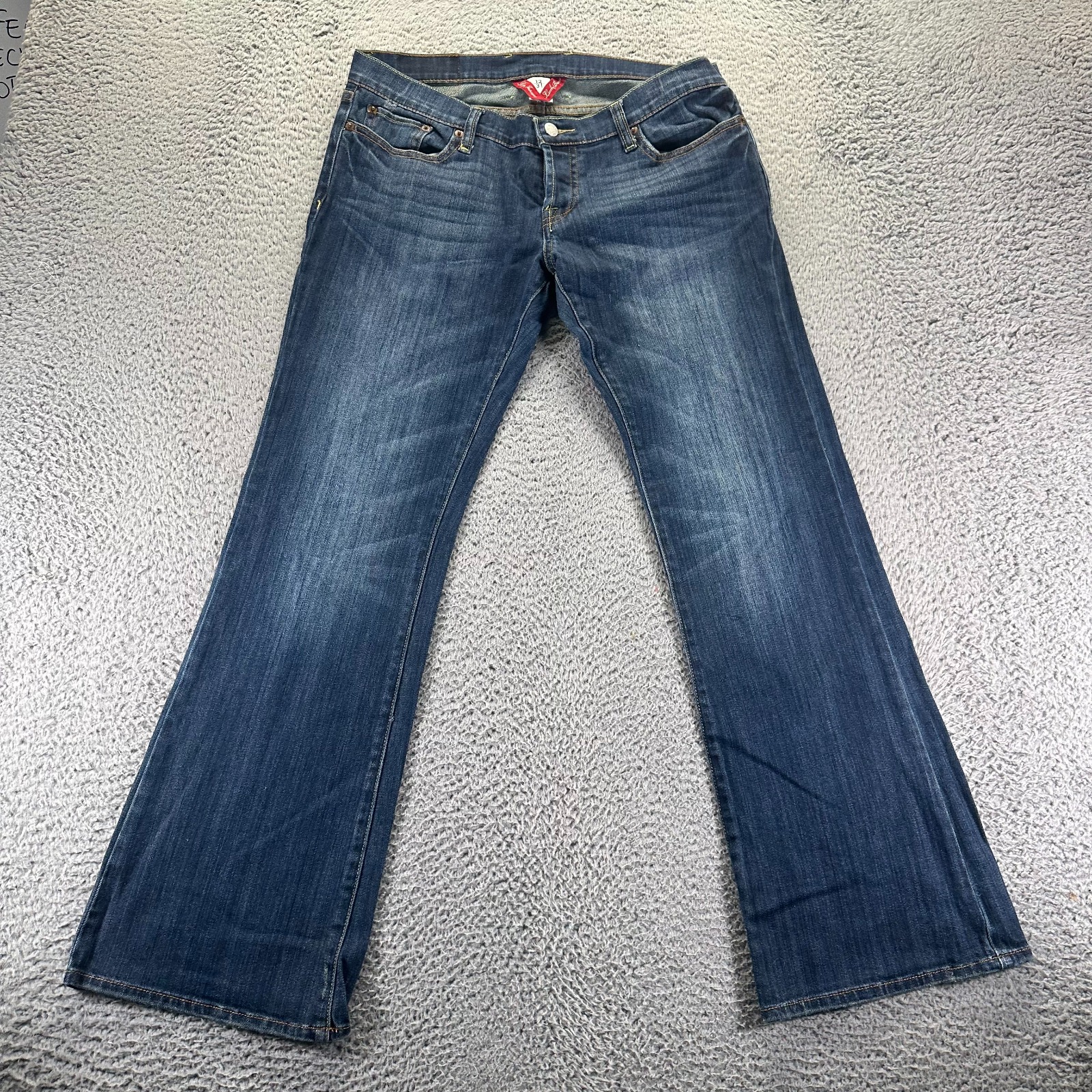 Lucky Brand Jeans Womens 12 Blue Cotton Denim Bootcut Workwear Faded Stretch
